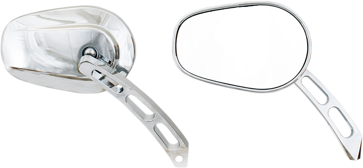 RIVCO PRODUCTS Mirror - Thru-Mount - Side View - Oval - Chrome MV300