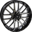 ITP Wheel - Hurricane - Front/Rear - Black Machined - 20x6.5 - 4/137 - 4+2.5 (+10 mm) 2022517546B