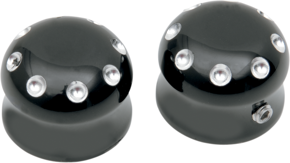 COVINGTONS Axle Cap - Front - Dimpled - Black C0010-B