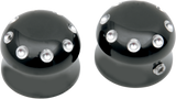 COVINGTONS Axle Cap - Front - Dimpled - Black C0010-B