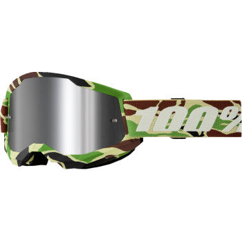 100% Strata 2 Goggle - War Camo - Silver Mirror 50028-00024