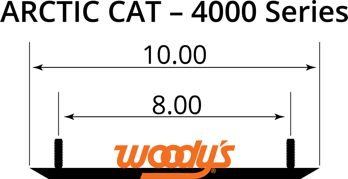 WOODY'S Mini Sled Runner - 4" - 60 SXA-4000