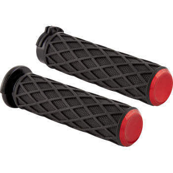 ARLEN NESS Grips - Diamond - Cable - Red 500-015