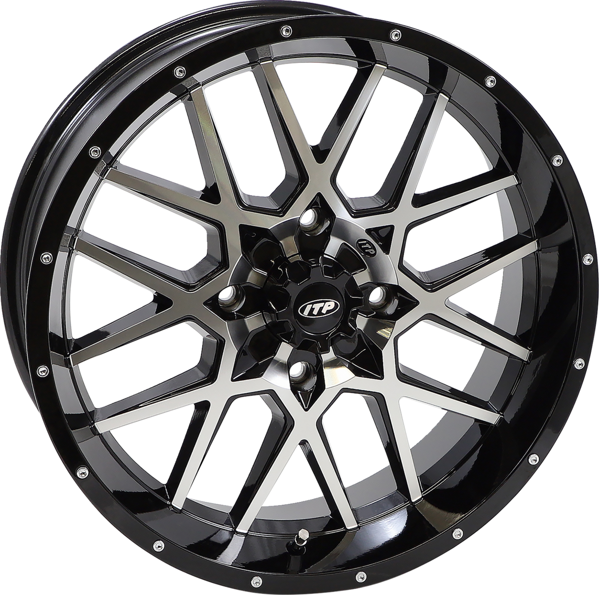 ITP Wheel - Hurricane - Front/Rear - Black Machined - 18x6.5 - 4/156 - 4+2.5 (+10 mm) 1822516546B