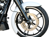 PAUL YAFFE BAGGER NATION Thicky Front Fender - OEM - 16"-19" Wheel - With Satin Adapters THICKY-OEM-14L-S