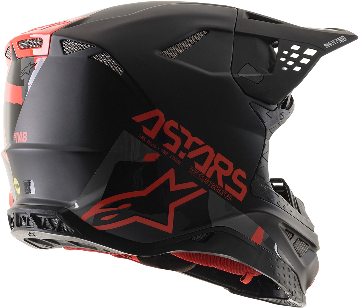 ALPINESTARS Supertech M8 Helmet - Echo - MIPS® - Black/Red/Gloss - 2XL 8302621-1116-2X