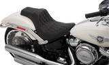 DRAG SPECIALTIES Predator III Seat - Double Diamond - Silver Stitching - FLFB/S '18-'22 0802-1189