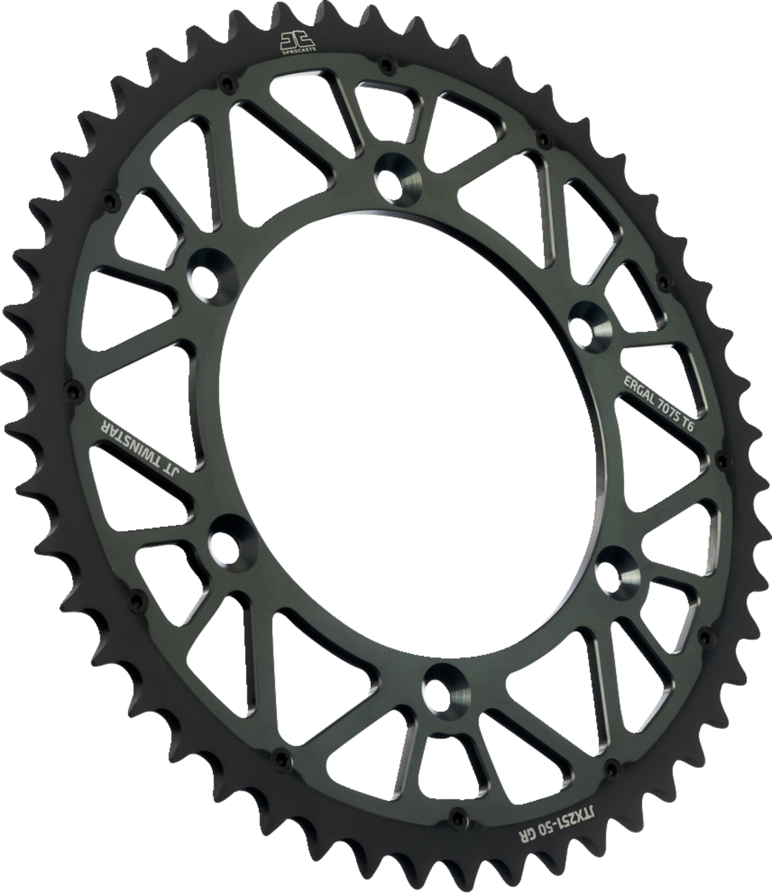 JT SPROCKETS Steel Rear Sprocket - Graphite - 50 Tooth JTX251.50GR