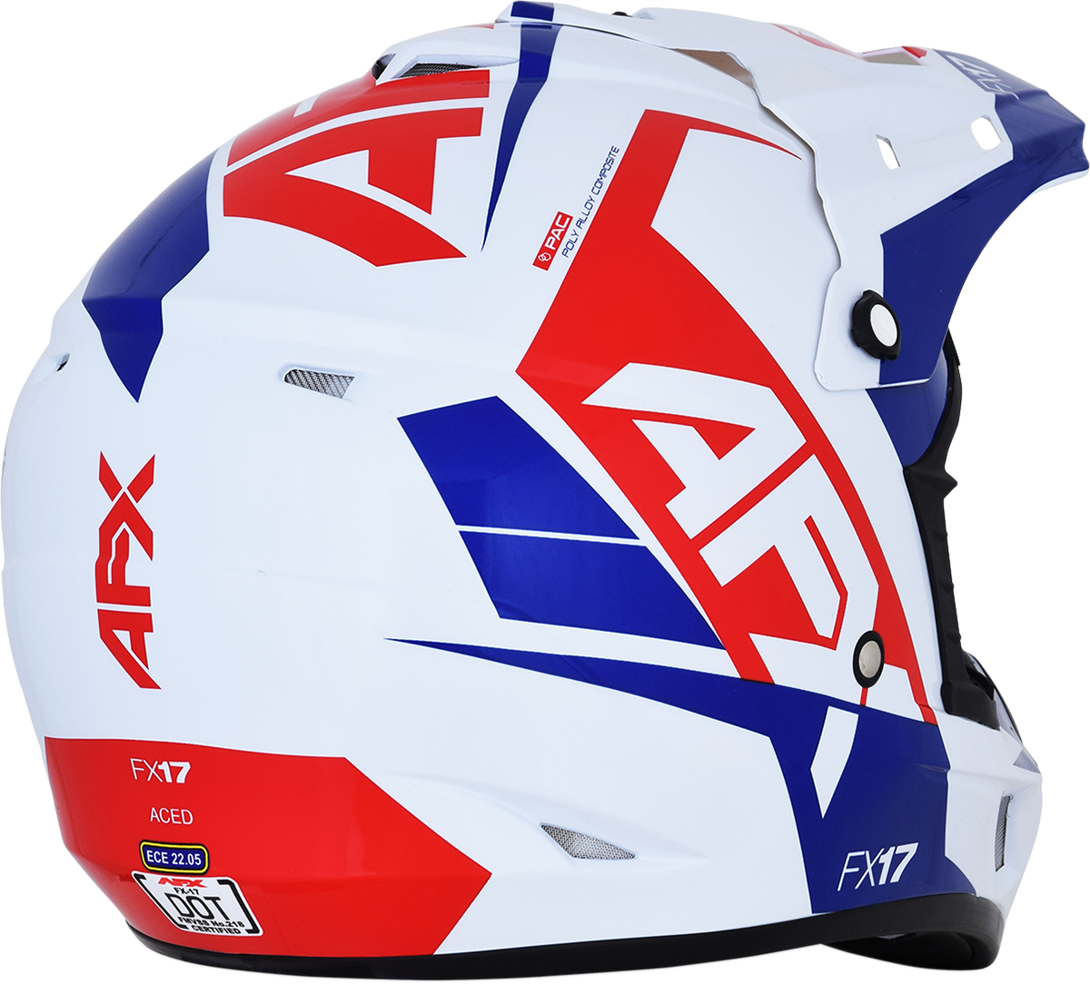 AFX FX-17 Helmet - Aced - Red/White/Blue - 2XL 0110-6483