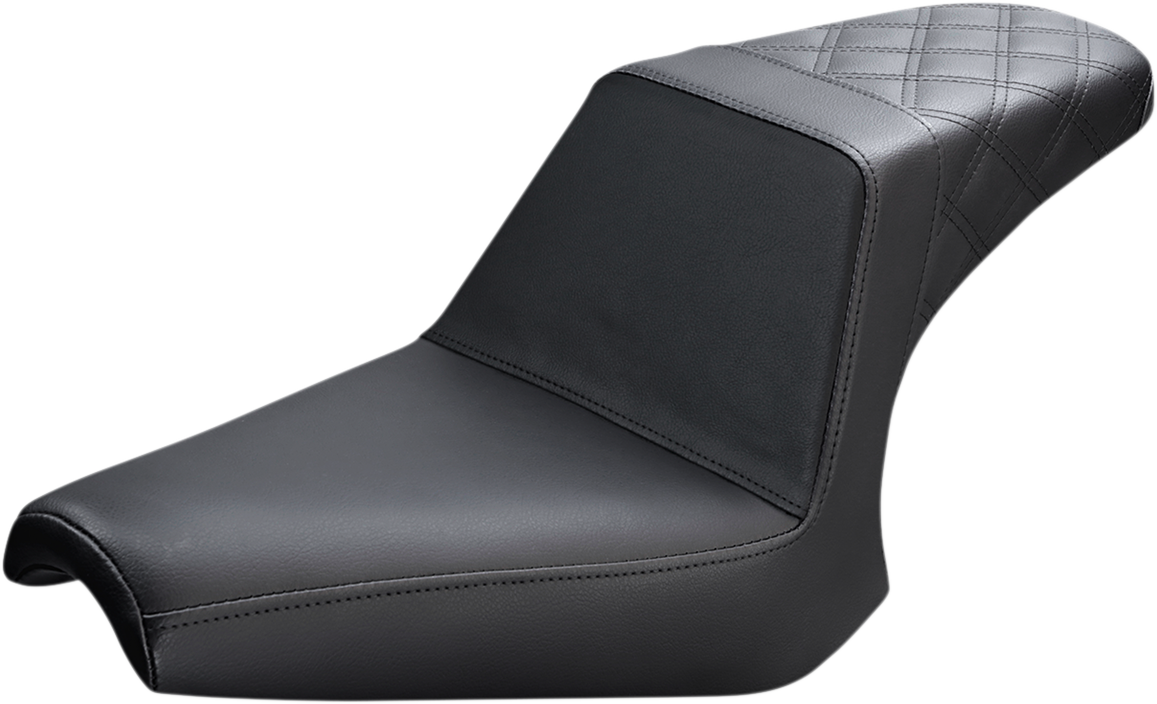 SADDLEMEN Step Up Seat - Rear Lattice Stitched - Black Y13-16-173