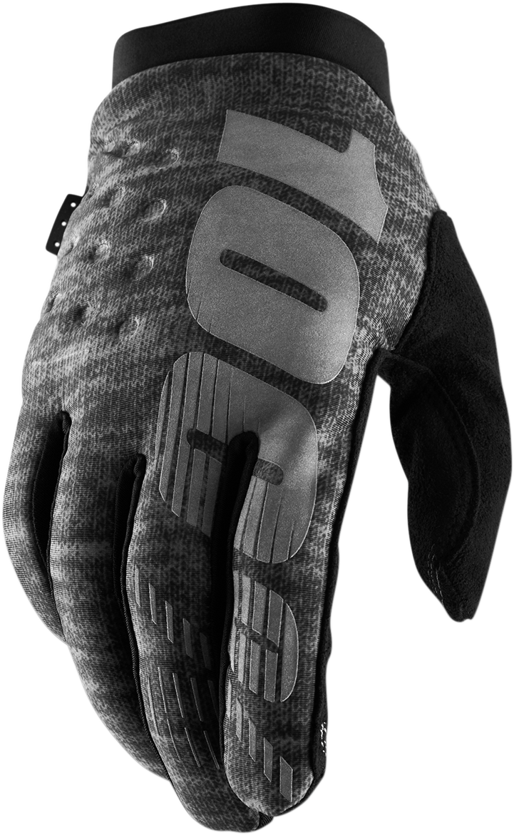 100% Brisker Gloves - Heather Gray - Medium 10003-00021