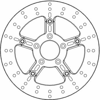 MOTO-MASTER Brake Rotor - Front - Adrian 112293-PU