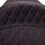 DRAG SPECIALTIES Freedom Seat - Vinyl - Double Diamond Red Stitch - FLH '97-'07 0801-1507