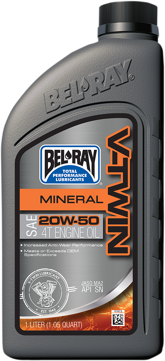 BEL-RAY V Twin Oil - 20W50 - 1L 96905-BT1