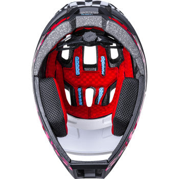 KALI DH Invader Helmet - LTD Glitch - Matte Black/White/Red - L-2XL 0211323217