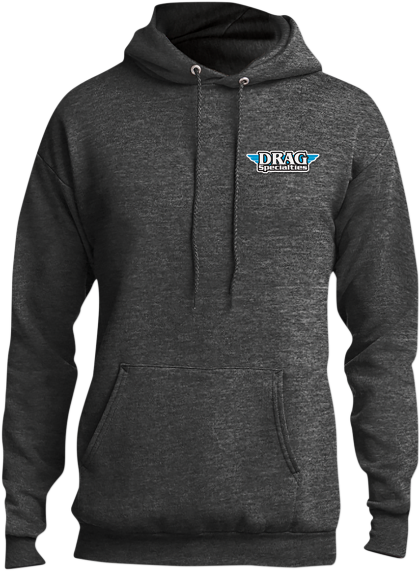 THROTTLE THREADS Drag Specialties Hoodie - Gray - XL DRG29PC78HDHGXL