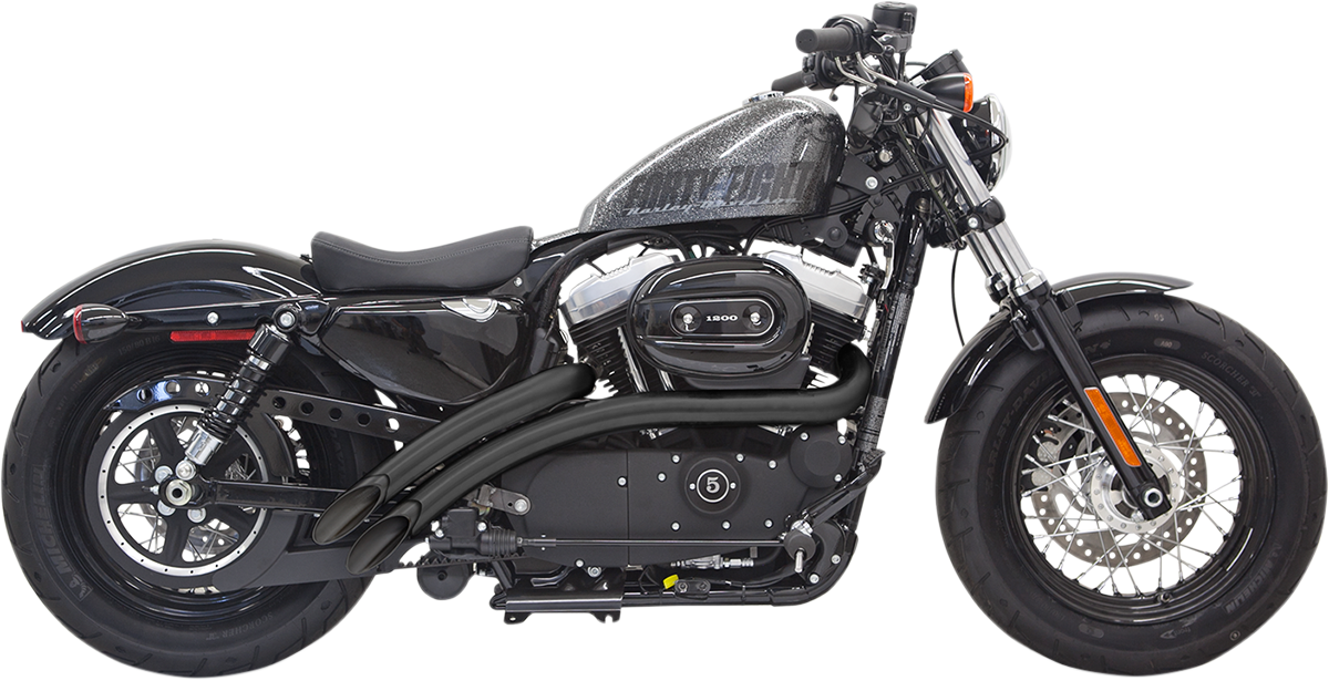 BASSANI XHAUST Radial Sweeper Exhaust - Black - '14-'19 XL 1X2FB