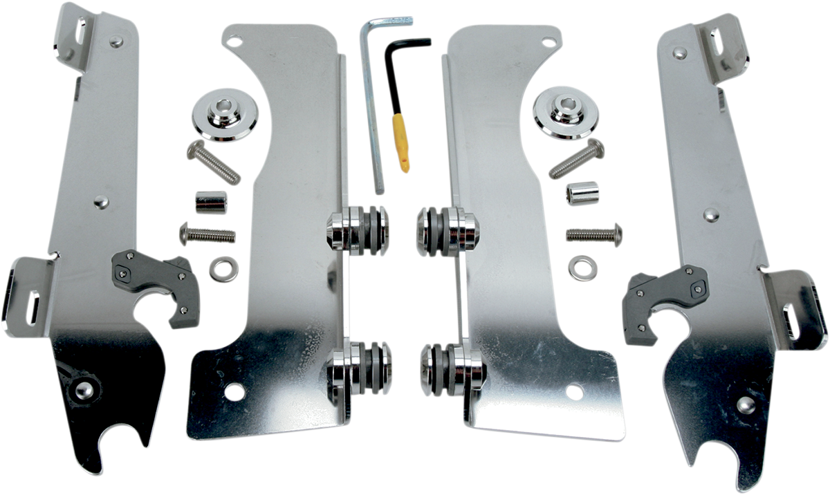 MEMPHIS SHADES Batwing Trigger Lock Mounting Kit - Stratoliner - Polished MEK1937