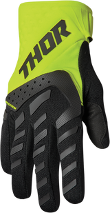 THOR Youth Spectrum Gloves - Black/Fluo Acid - Large 3332-1621