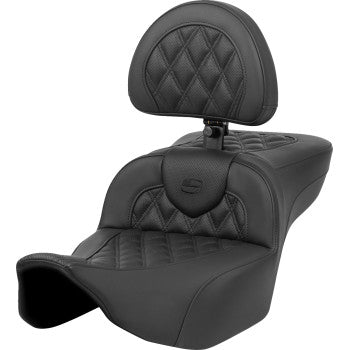 SADDLEMEN Roadsofa™ Extended Reach Seat - Lattice Stitch - with Backrest - FL 2023-2024  823-07-184BR