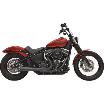 BASSANI XHAUST  2-into-1 Road Rage III Exhaust System - 49-State - Black Softail  2018-2023 1S72RBE