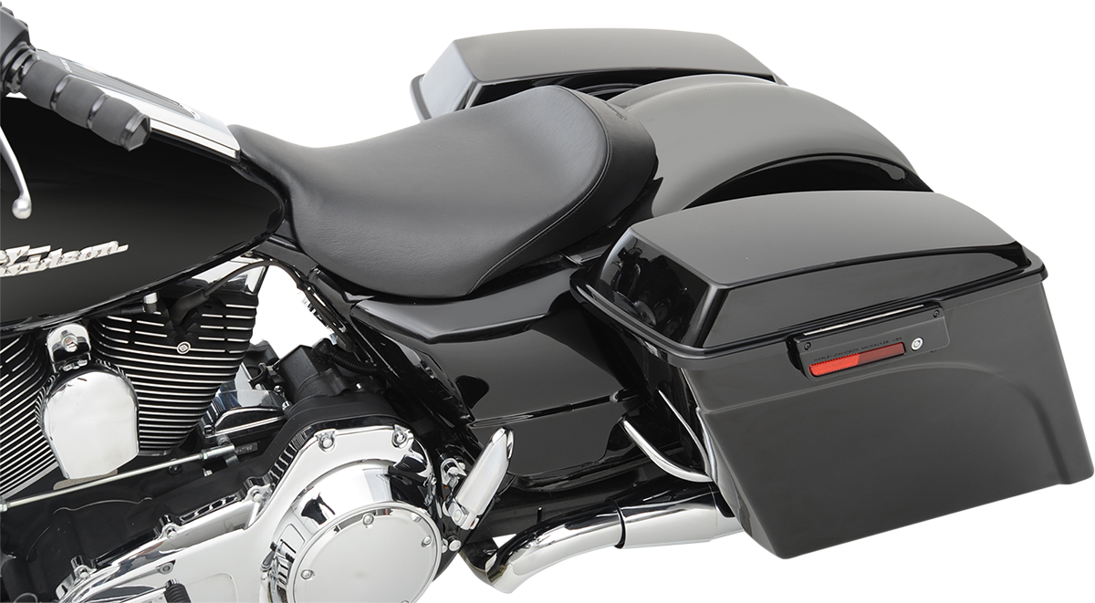 SADDLEMEN S3 Super Slammed Seat - Solo - Black - '08-'23 FLH/FLT 808-07B-002