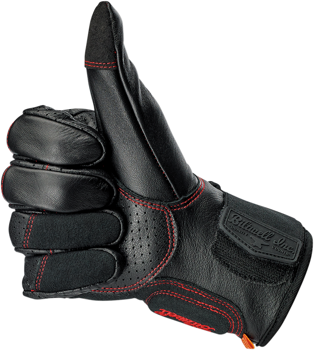 BILTWELL Borrego Gloves - Redline - Small 1506-0108-302