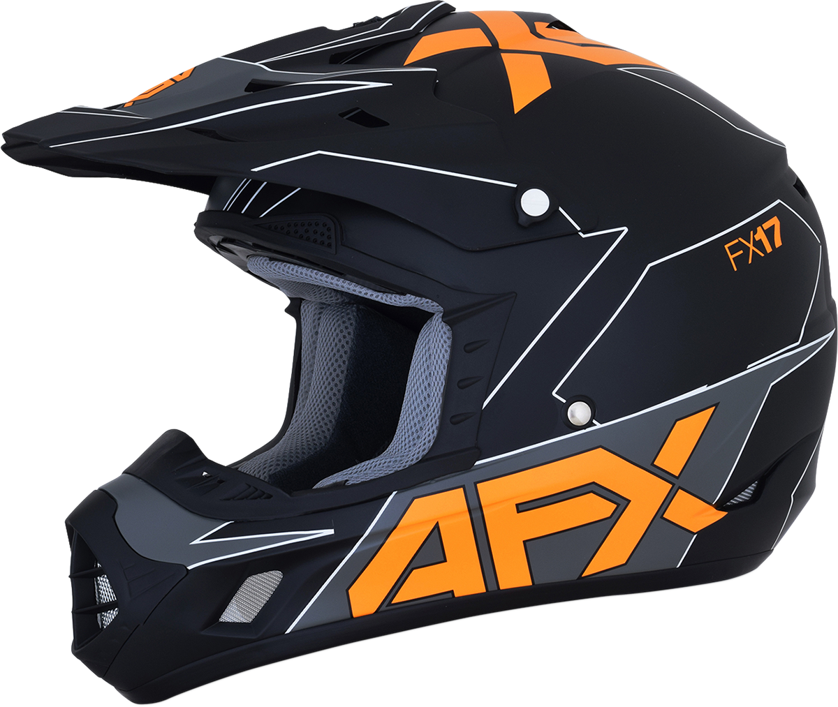 AFX FX-17 Helmet - Aced - Matte Black/Orange - XL 0110-6507