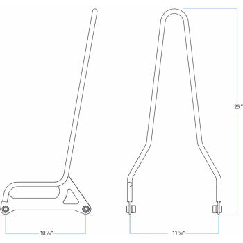 BILTWELL EXFIL Sissy Bar - FXD - Chrome 5003-501