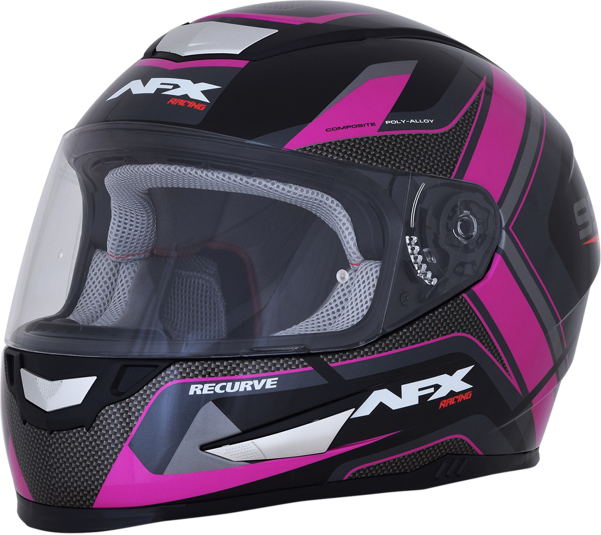 AFX FX-99 Helmet - Recurve - Black/Fuchsia - Large 0101-11104