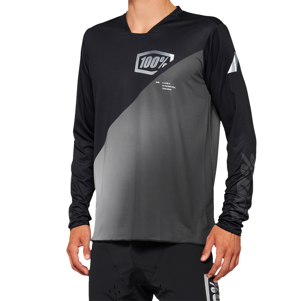 100% R-Core-X Long-Sleeve Jersey - Black/Gray - Small 40000-00000