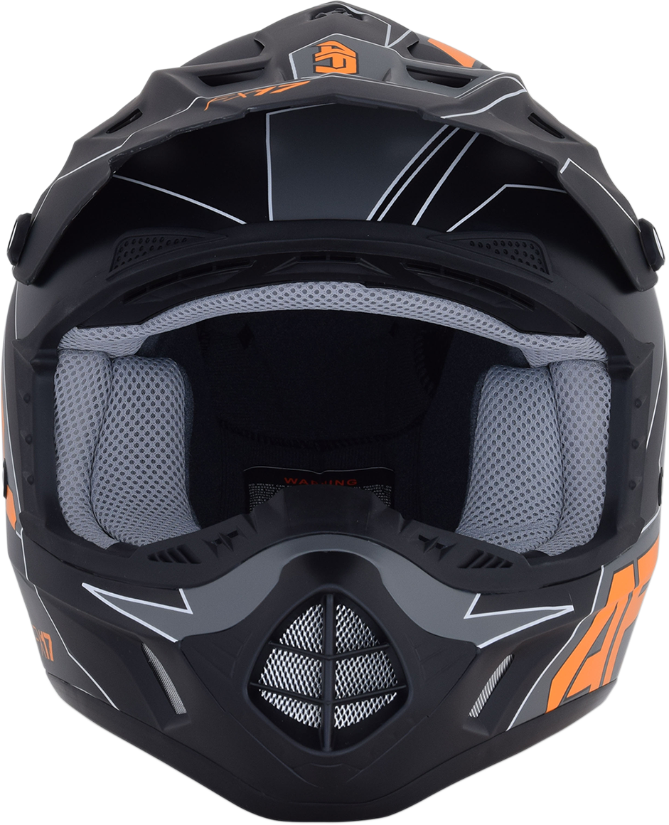 AFX FX-17 Helmet - Aced - Matte Black/Orange - Small 0110-6504