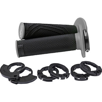 DOMINO D200 Lock-On Grips - Black/Gray  D20046C4052H8-0