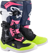 ALPINESTARS Tech 3S Boots - Black/Blue/Pink/White/Yellow - US 2 2014018-1176-2