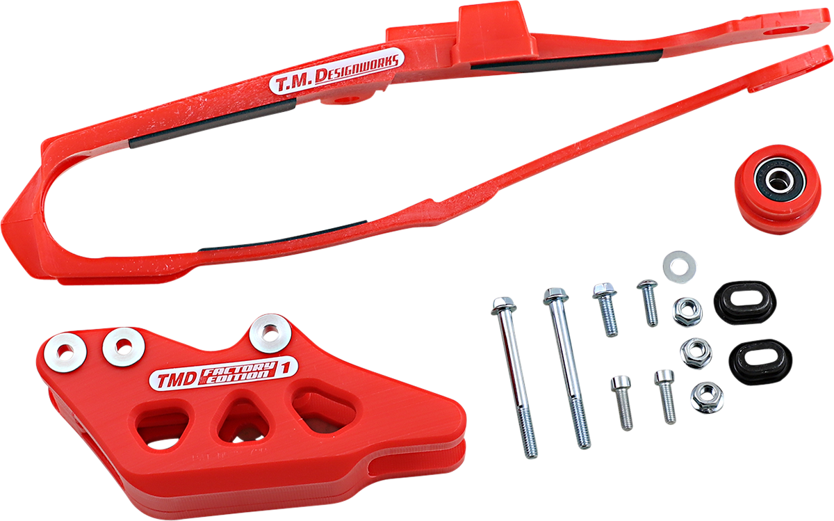 T.M. DESIGNWORKS Chain Guide/Slider - Honda - Red DCK-OR12-RD