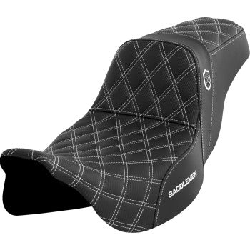 SADDLEMEN Pro Series SDC Performance Seat - without Backrest - White Stitch - FLH/FLT '08-'23 SC80807WHI