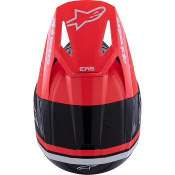 ALPINESTARS SM3 Helmet - Radium - Gloss Black/Red Fluo/White - 2XL 8300826-1553-XXL