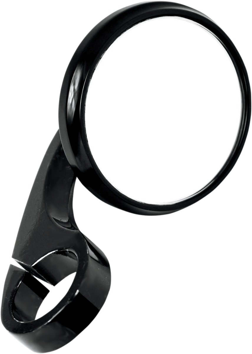 TODD'S CYCLE Shooter Mirror - 1.25" - Blacktop 0640-0752