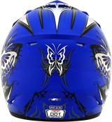 AFX FX-17Y Helmet - Butterfly - Matte Blue - Large 0111-1389