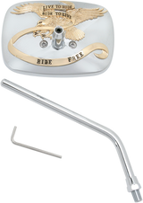 EMGO Live to Ride Free Mirror - Chrome/Gold - 10 mm - Left 20-31758A