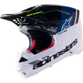 ALPINESTARS Supertech M8 Helmet - Radium 2 - MIPS® - Gloss Blue/White - XS 8301523-9702-XS