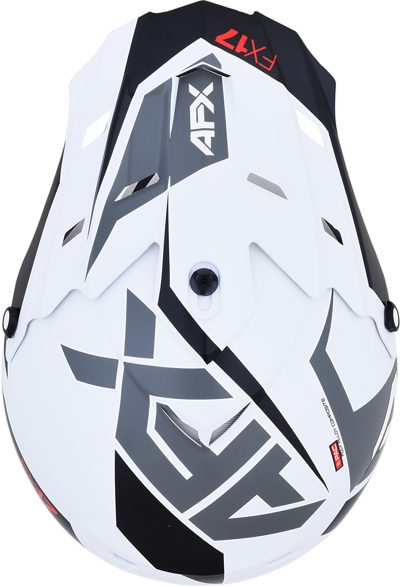 AFX FX-17 Helmet - Aced - Matte White/White - Small 0110-6494