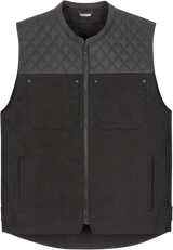 ICON Chamonix Denim Vest - Black - Large 2830-0554