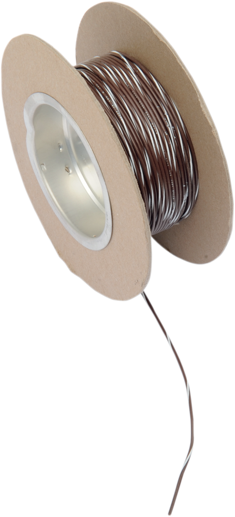 NAMZ 100' Wire Spool - 18 Gauge - Brown/White NWR-19-100