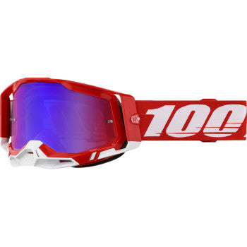 100% Racecraft 2 Goggle - Red - Red Blue Mirror 50010-00038