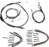 BURLY BRAND Cable Kit - Jail Bar - 12" Handlebars - Black Vinyl B30-1147