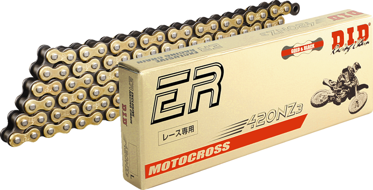 DID 420 NZ3 - High-Performance Motorcycle Chain - Gold - 130 Links 420NZ3-G/B-130