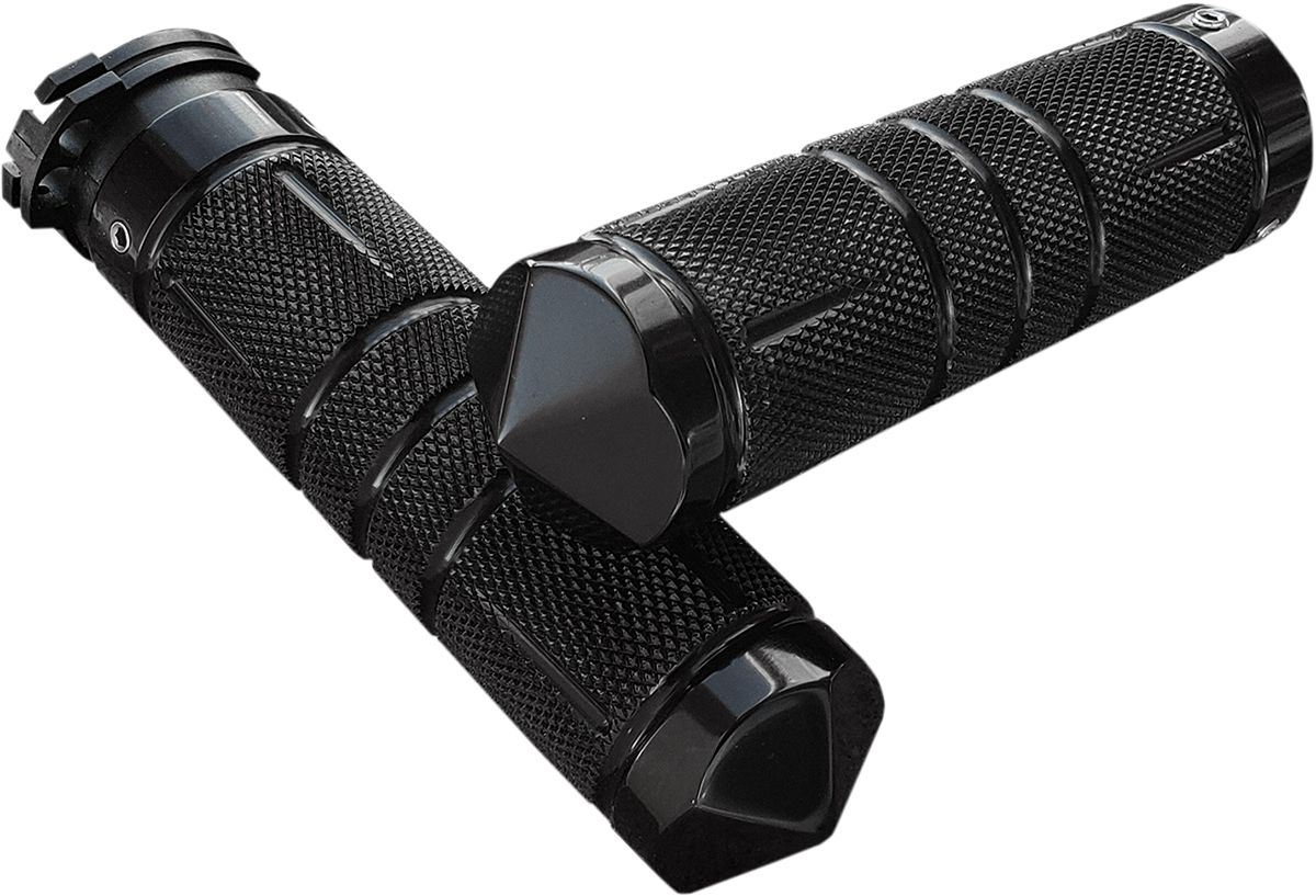 ACCUTRONIX Grips - Knurled - Diamond - Cable - Black GR100-SKIB