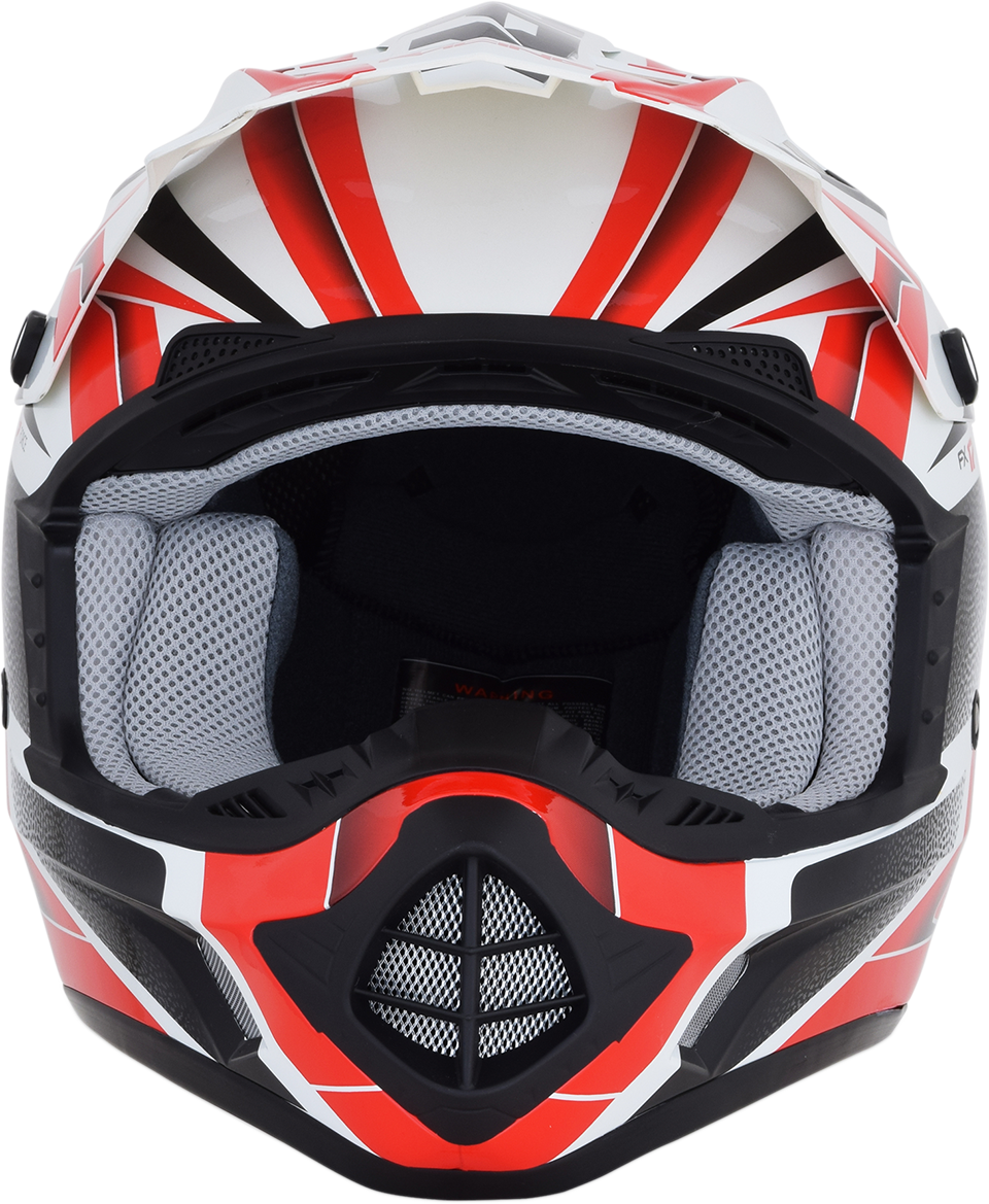 AFX FX-17 Helmet - Force - Pearl White/Red - Small 0110-5244