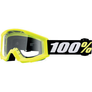 100%  Strata Mini Goggle - Yellow - Clear 50033-00006